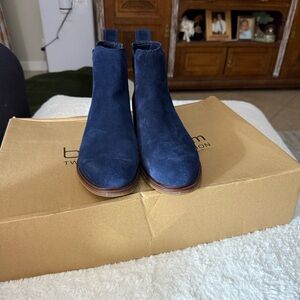 Clarks Blue Suede Ankle Boots